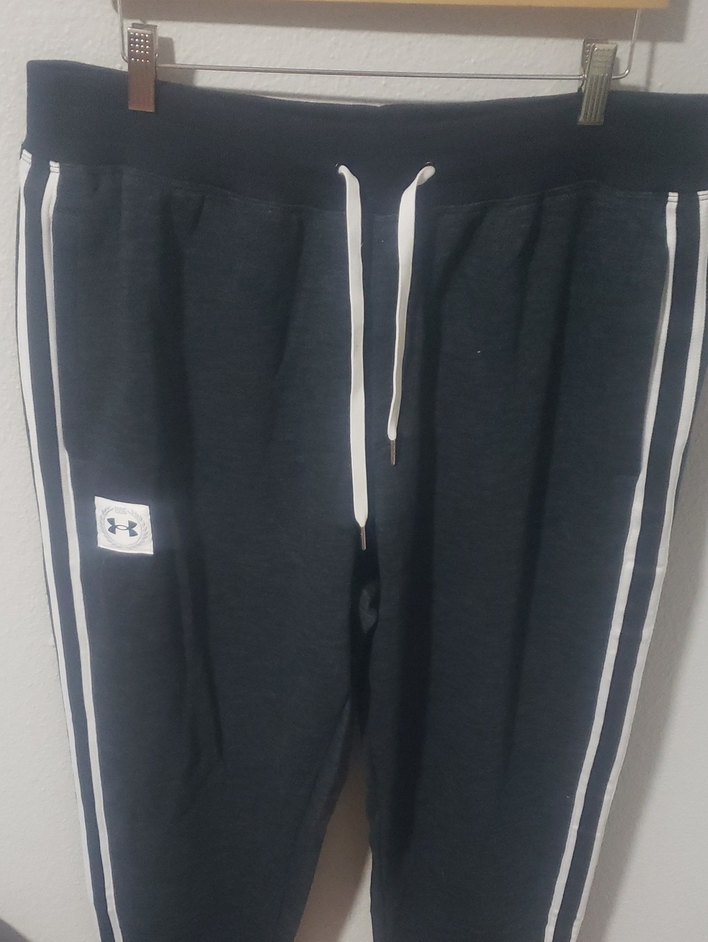Under Armour Black Joggers with White Side Stripes